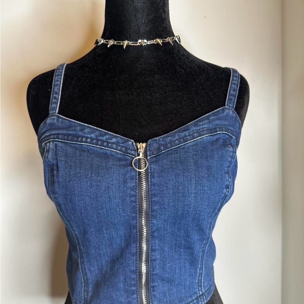Women's Blue Denim Top